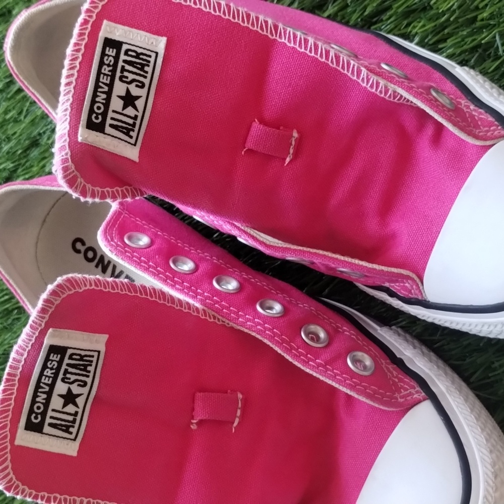 Converse All Star Chuck Taylor Low Top Pink & White Unisex M7 W9 - Picture 12 of 15